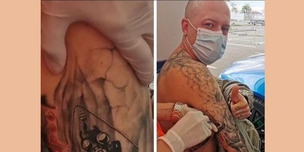 Primul român cu tatuaj Covid-19 FOTO ebihoreanul.ro