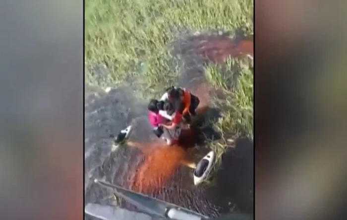 Toți cei cinci au fost recuperați nevătămați. FOTO captură video BFmTv