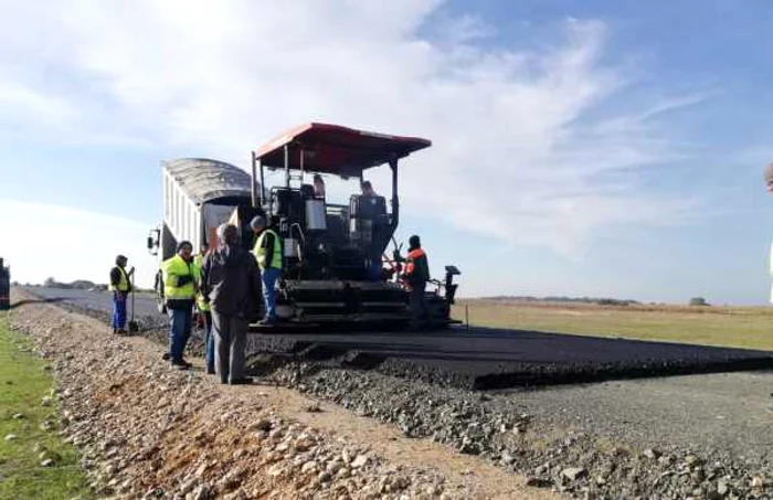 Lucrările de pe şantierul centurii Sud FOTO DRDP Timişoara