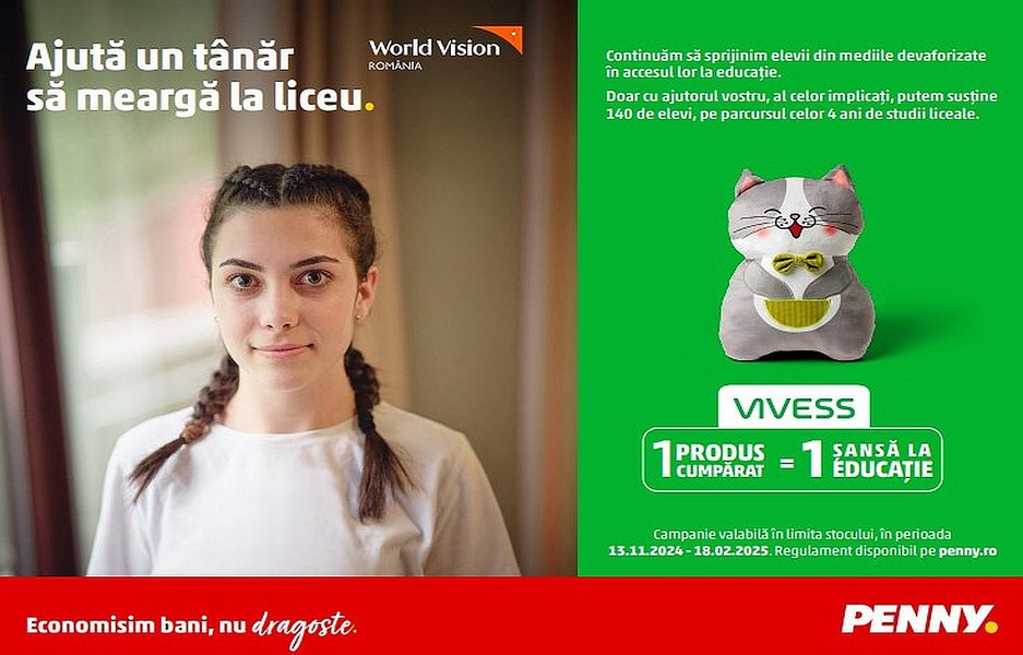 Invită confortul la tine acasă cu produsele VIVESS de la PENNY: campania prin care poți și tu să sprijini educația tinerilor