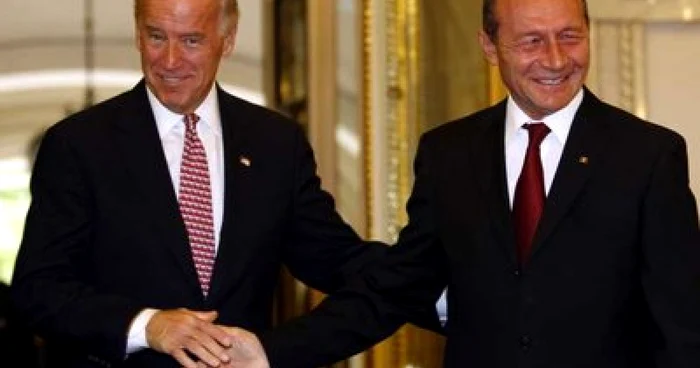 Preşedintele Traian Băsescu şi vicepreşedintele american Joe Biden 