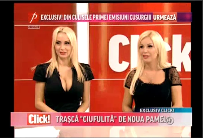 Pamela şi Valeria au fost împreună în platoul emisiunii Click! de luni seară