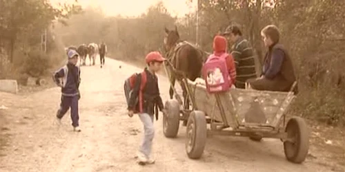 Elevii din Seaca de Pădure merg la ore cu căruţa