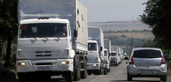 Peste 100 de camioane au pătruns vineri fără aprobarea Kievului pe teritoriul Ucrainei FOTO Reuters