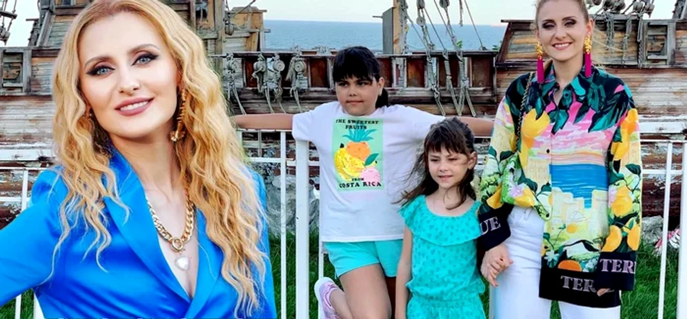 Alina Sorescu alături de fiicele sale, Raisa și Carolina - Foto: colaj Click!