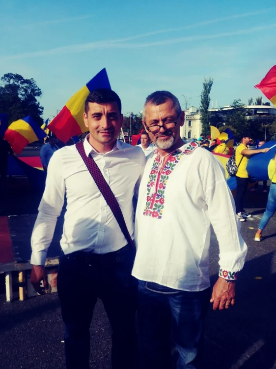 Deputatul Dumitru Viorel Focşa alături de George Simion. FOTO Arhivă personală Dumitru Viorel Focşa