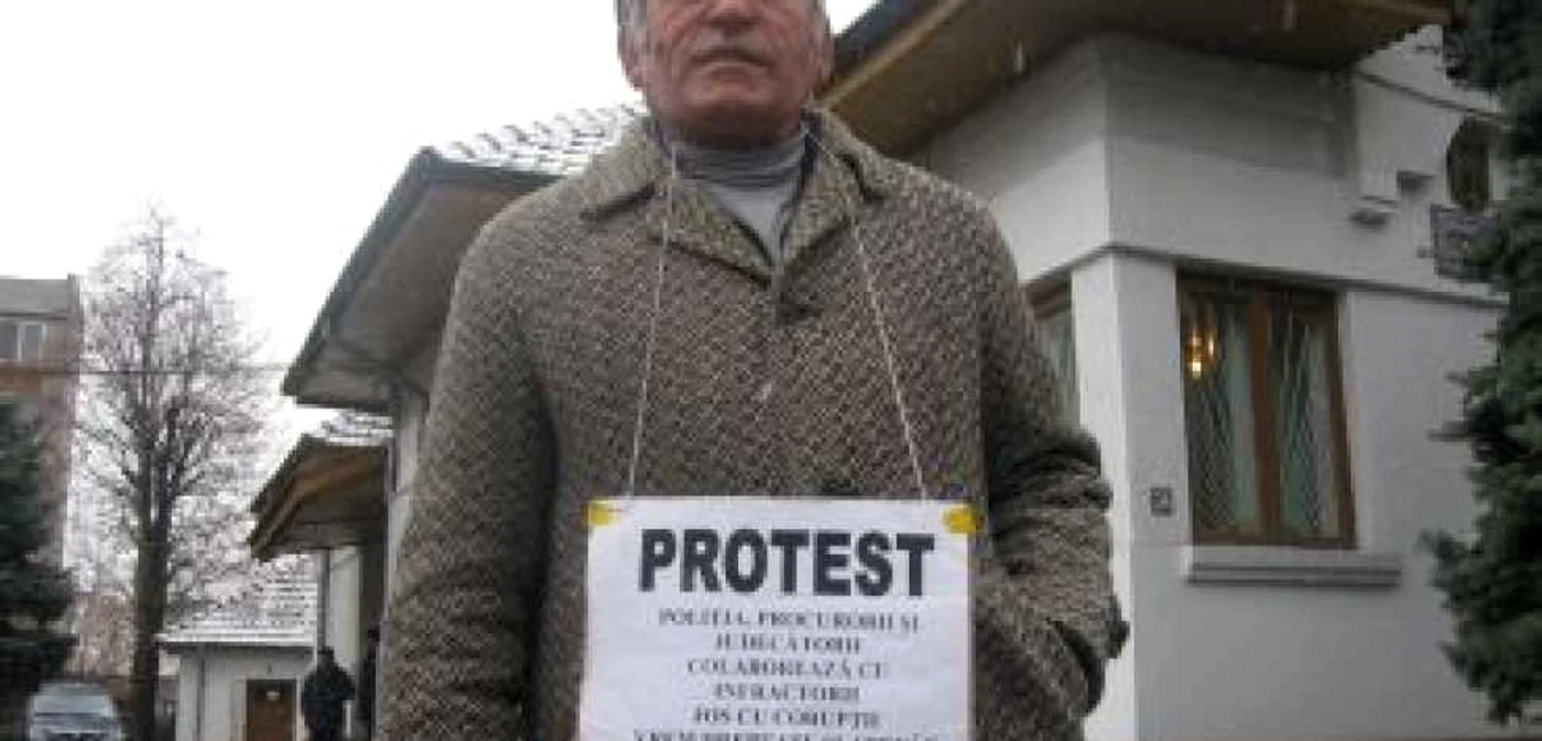 Protestatarul Gheorghe Popescu este nemulţumit de justiţie 