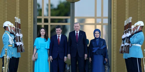 Nicușor Dan si Mirabela Grădinaru la Ankara FOTO AFP