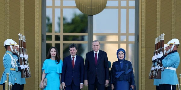 Nicușor Dan si Mirabela Grădinaru la Ankara FOTO AFP