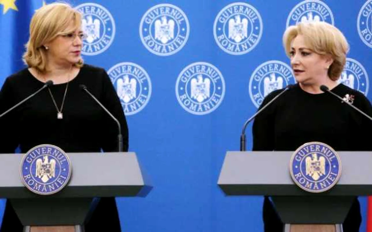 Corina Creţu, comisarul european din partea României, alături de Viorica Dăncilă. FOTO gov.ro