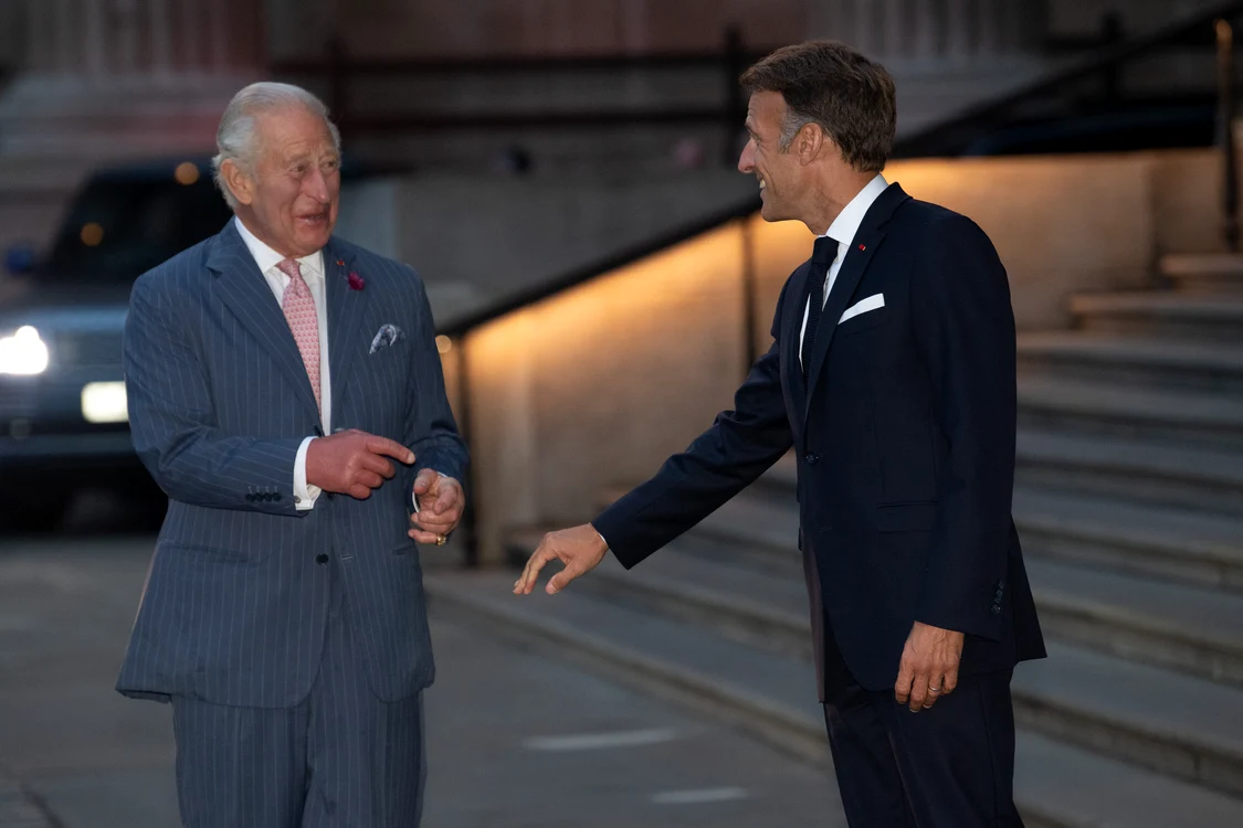 Regele Charles și Regina Camilla alături de președintele francez Emmanuel Macron și prima doamnă Brigitte Macron, Profimedia (8) jpg