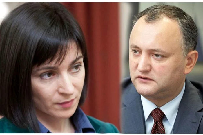 Premierul R.Moldova, Maia Sandu versus Preşedintele Igor Dodon                         sursa foto: Moldova.org