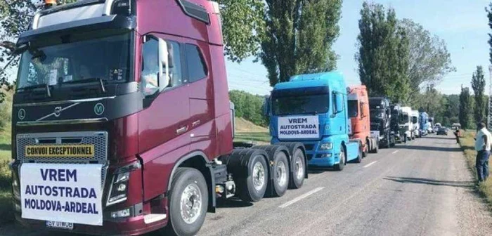 Transportatorii au protestat în mai multe rânduri cerând construirea autostrăzii Iaşi-Târgu Mureş FOTO Ziarul de Iaşi