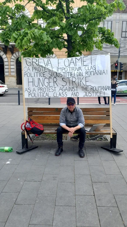 Emanuel Petran, în cea de-a 6-a zi de grevă a foamei. FOTO: Arhivă personală