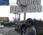 Campania „România vrea autostrăzi” în Râmnicu Vâlcea - pe şoseaua de centură - DN 7 - E 81; Foto FB Mariana Zotică