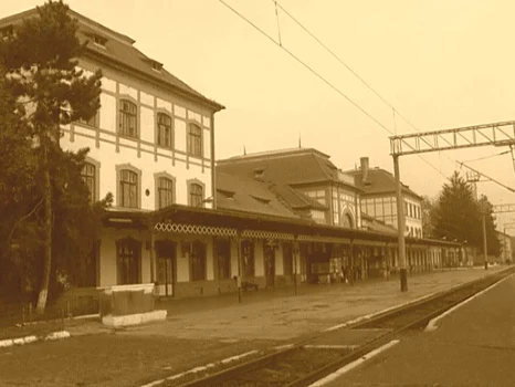 Gara din Teiuş, în anii 1960 