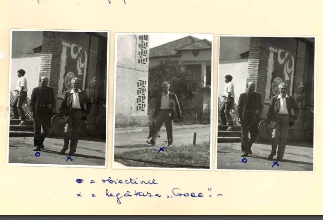 Fotografii ale unui filaj realiza de securitatea comunistă FOTO Arhiva CNSAS