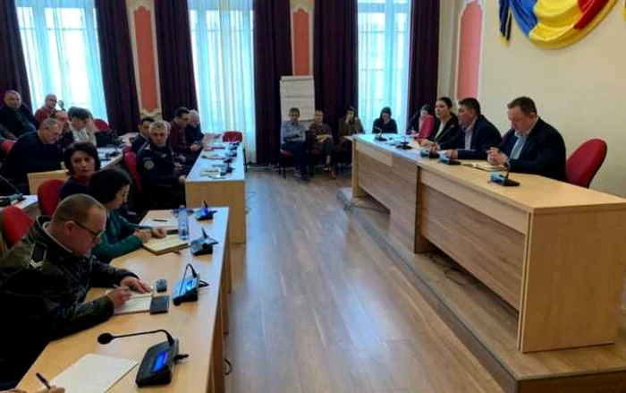 Şedinţa Comitetului Local pentru Situaţii de Urgenţă. Foto: Primăria Deva.
