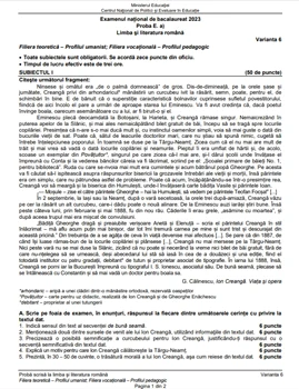Subiecte bacalaureat 2023 romana profil uman 01 FOTO Edu ro jpg