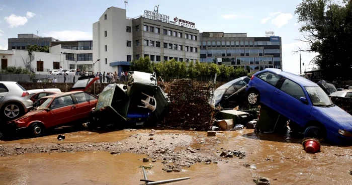 În cursul verii, ploile abundente au provocat inundaţii în mai multe zone din Grecia Foto: EPA/EFE/ARHIVĂ