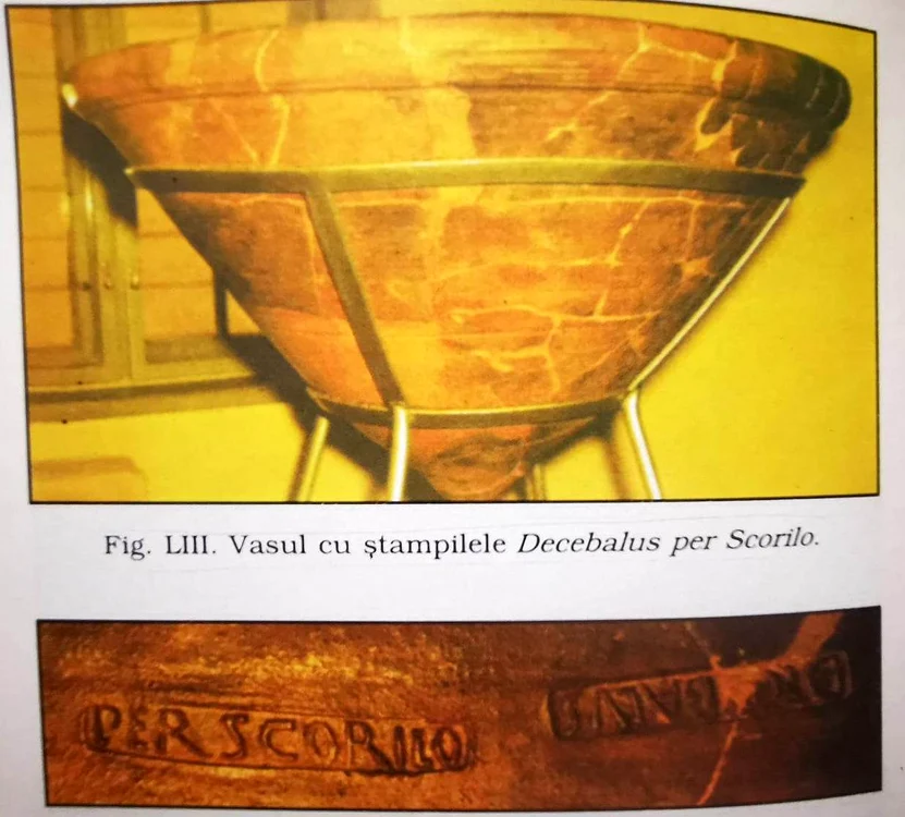 Vasul Decebalvs per Scorilo. Sursa: vol. „Sarmizegetusa Regia, capitala Daciei preromane”, 1996