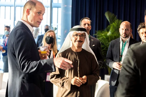 Sultanul Ahmed bin Sulayem și Prințul William în 2022, la Expo Dubai. FOTO: Profimedia