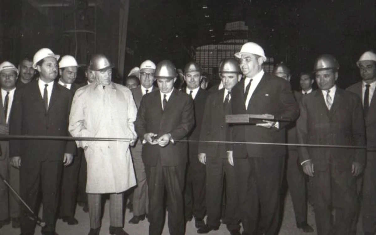 Nicolae Ceauşescu, la inaugurarea combinatului SIDEX Galati, sursa: Arhivă