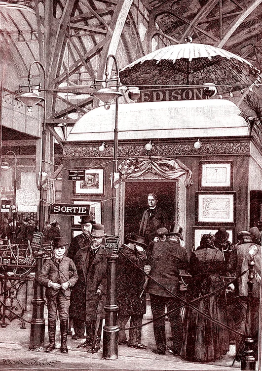 Edison la Paris, în anul 1889, prezentând public invenția sa FOTO Andrei Ando 