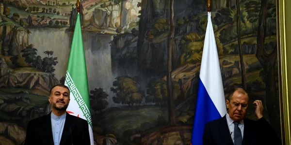 Conferinta de presa la Moscova a ministrului rus de Externe Serghei Lavrov si a omologului sau iranian Hossein Amir-Abdollahian FOTO EPA-EFE