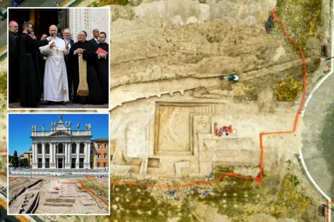 Palatul papal antica, descoperit în apropierea Bazilicii San Giovanni in Laterano/ FOTO:X @Codeym369