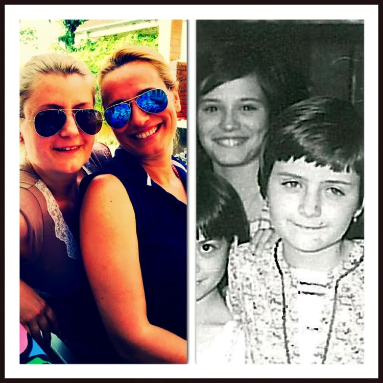Andreea, alături de buna ei prietenă, Alina