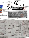 Barca 3 din panoul 2 Santo Adrião cu detalii care indică paralele directe cu imaginile bărcilor din sudul Scandinaviei (© PLOS ONE, reprinted under a CC BY 4.0 license, with permission from Boel Bengtsson)