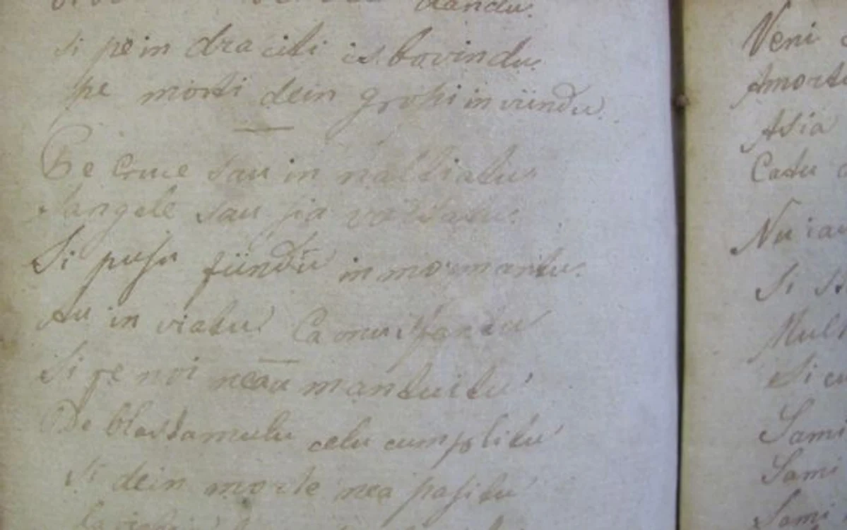 Manuscrisul cuprinde un colind vechi de peste 200 de ani. Foto Muzeul Unirii