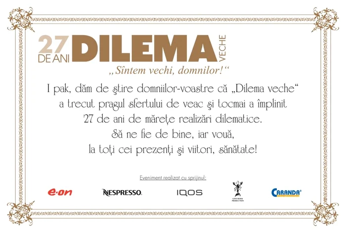 27 de ani de Dileme jpeg