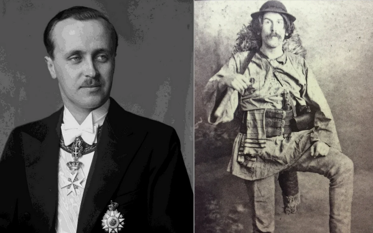 Franz Nopcsa în două ipostaze. Foto: Wikipedia. 