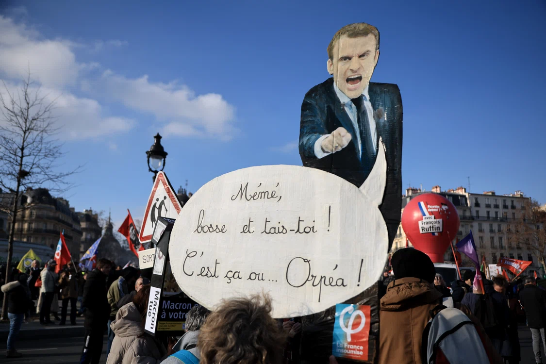 Reforma pensiilor a stârnit ample proteste în Franța FOTO EPA-EFE