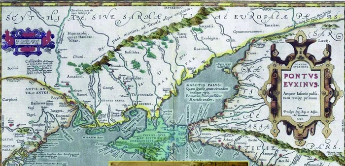 Hartă Marea Neagră FOTO Muzeul de Istorie şi Arheologie Constanţa
