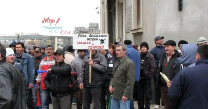 Manifestanţi în Portul Constanţa