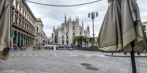 Milano străzi pustii din cauza coronavirusului FOTO Mediafax / Hepta / ABACAPRESS / Carlo Cozzoli 