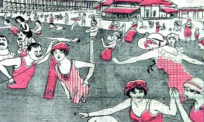 Concediu la 1912   Băile de mare  la Mamaia jpeg