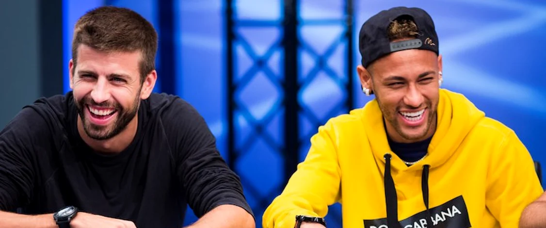 Pique și Neymar, doi pasionați de poker. FOTO: Facebook