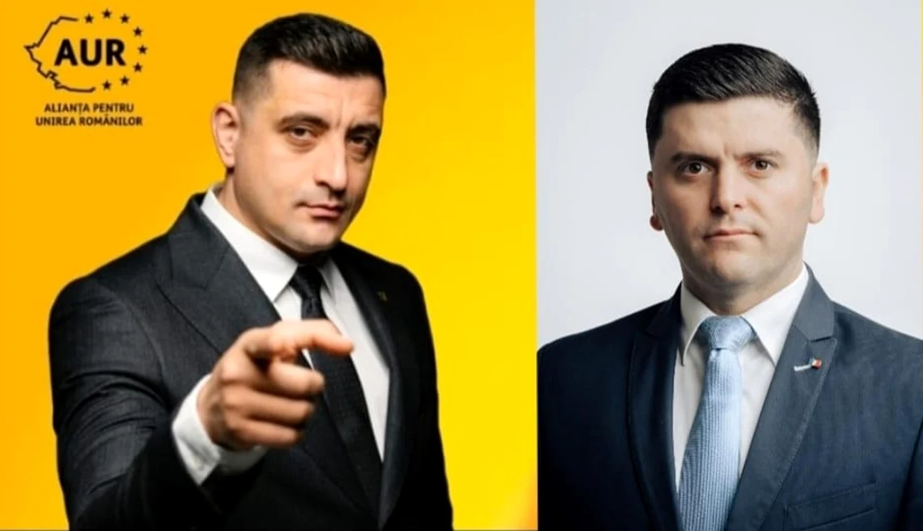 AUR, condus de George Simion, susține candidatul PNL Adrian Cozma Foto: Facebook/ AUR Satu Mare