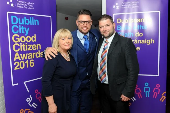 Marius Maroşan la ceremonia de primire a distincţiei „Good Citizen of Dublin”. FOTO: Arhivă personală