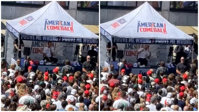 Charlie Kirk a fost împușcat. FOTO: X/captură video