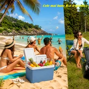 Vacanță la plajă vs. camping relaxat cu lăzile frigorifice portabile potrivite Foto Daciana Stoica Adevărul jpg