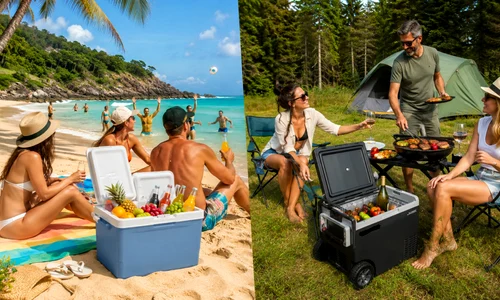Vacanță la plajă vs. camping relaxat cu lăzile frigorifice portabile potrivite Foto Daciana Stoica Adevărul jpg