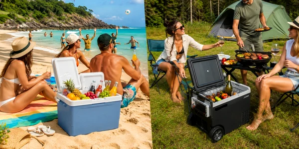 Vacanță la plajă vs. camping relaxat cu lăzile frigorifice portabile potrivite Foto Daciana Stoica Adevărul jpg