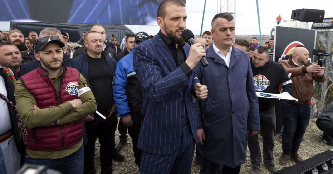 Ştefan Mandachi protest autostrăzi în Bosanci Suceava FOTO Inquam Photos Cătălin Urdoi