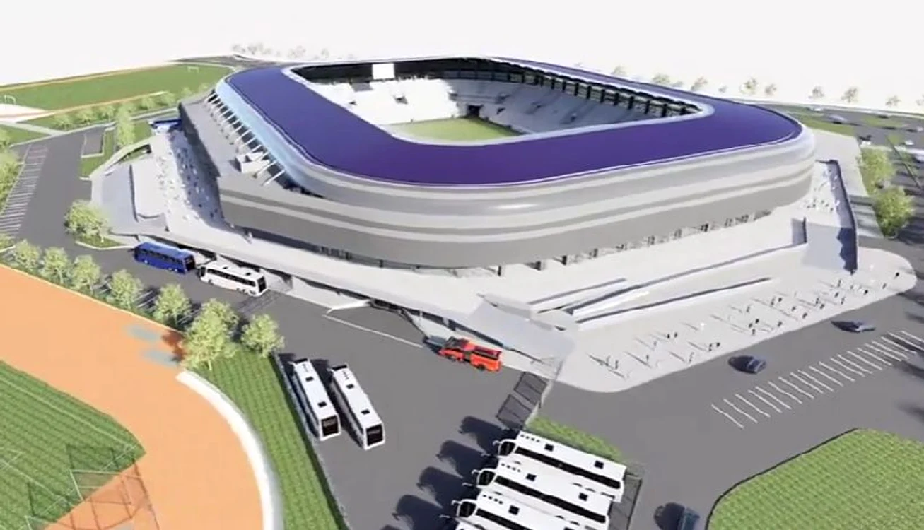 Noul stadion „Nicolae Dobrin”. FOTO captură video proiect