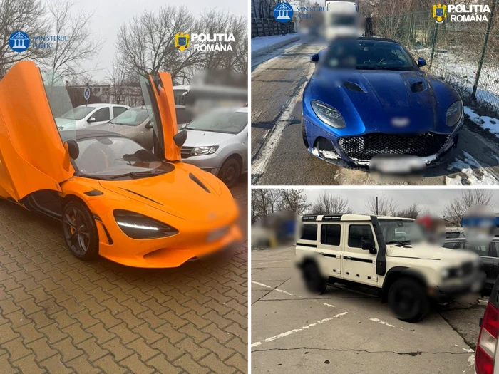 15 bolizi de lux, aduși din Andorra cu documente false/FOTO: Poliția Română